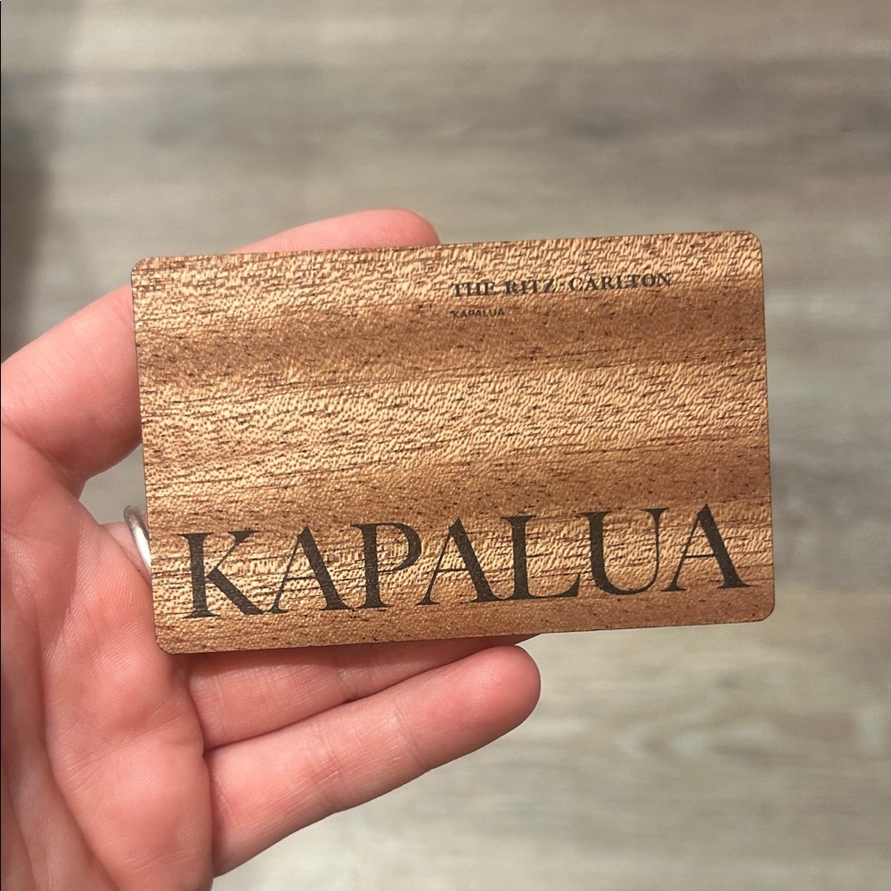 The Ritz-Carlton Wood Room Key Card - Branded Natural Wood